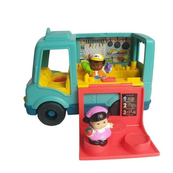 Little People Ferris Wheel & Serve It Up Food Truck Playset with Figures Bundle - Picture 4 of 7